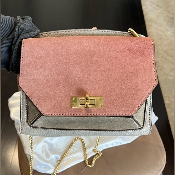 BALLY SUZY SMALL TRI-COLOR SUEDE & LEATHER CROSSBODY RARE HTF - Picture 4 of 12